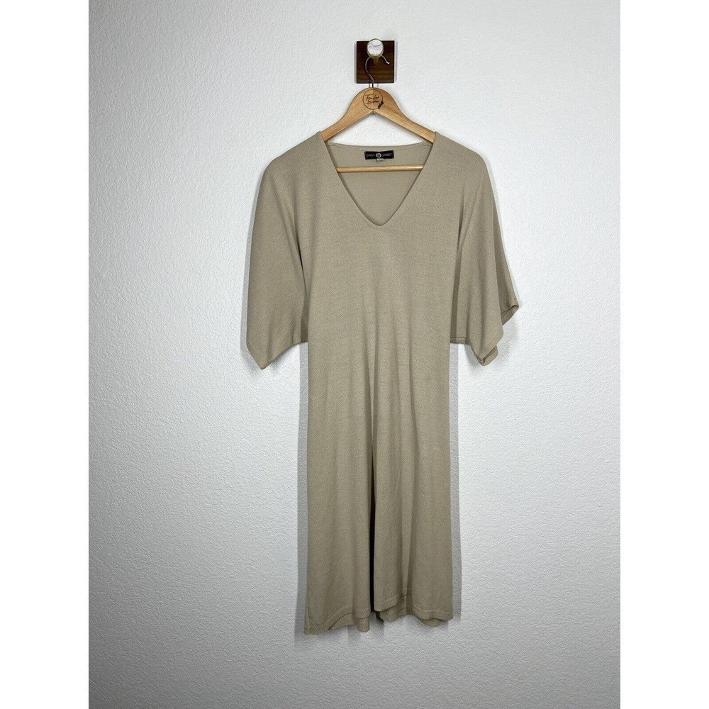 Daisy Street Tie Waist Knitted Shirt Dress XL Nude Dolman Sleeves